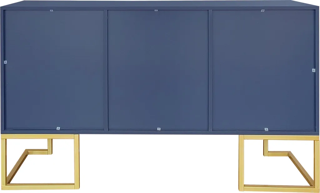 Meuble Buffet 138cm Bleu : Rangez Tout Facilement avec ce Sideboard Chic - 13