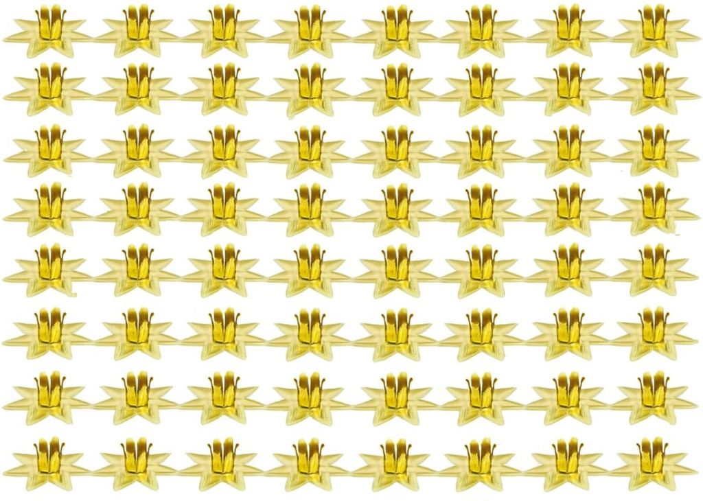 Ensemble de 64 appliques à bougies gold star Image du produit 