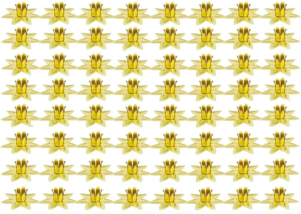 Set Risparmio 64 Applique Stella Oro: Offerta Stock Candele