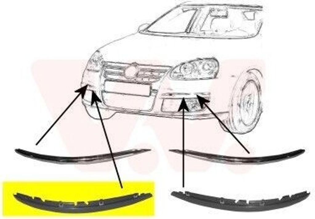 VAN WEZEL Cache pare-chocs avant droit (5886482) pour VW Image du produit 