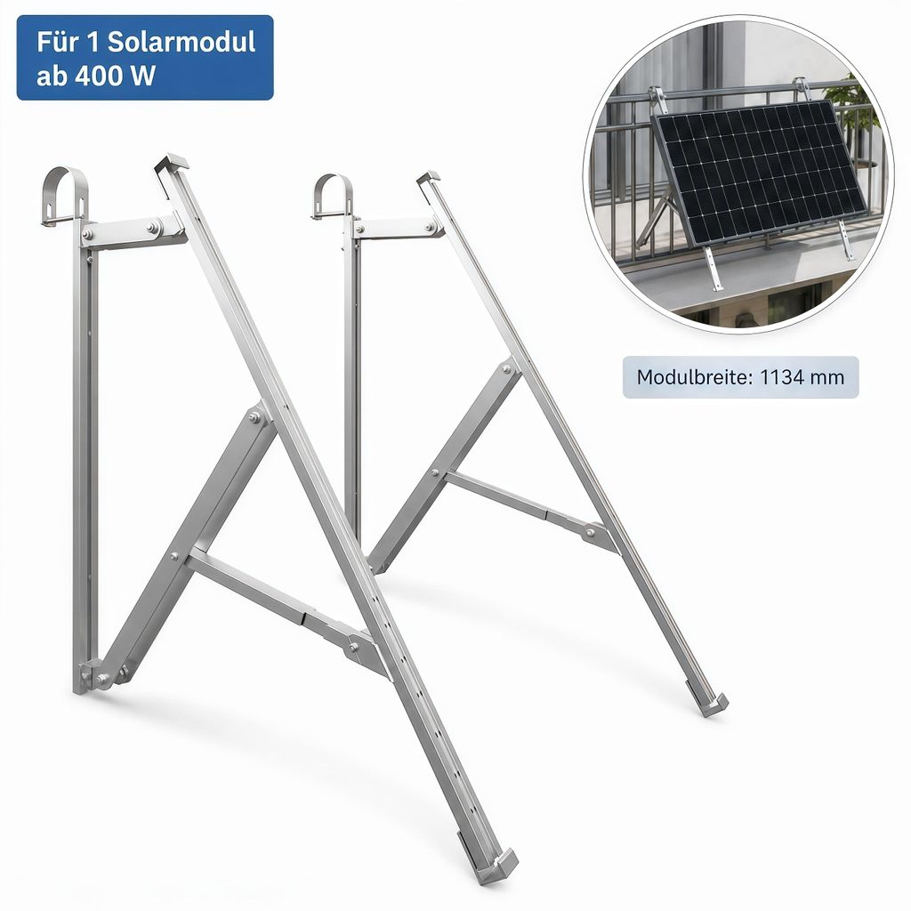 Supporto per impianti fotovoltaici da balcone ad alta Immagine del prodotto 