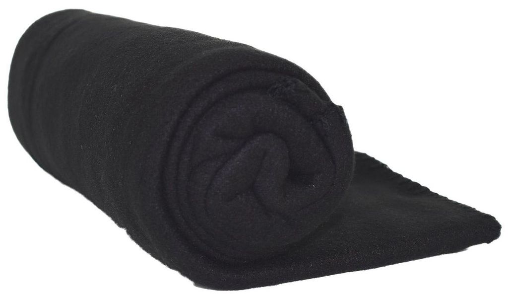 Fleecedecke schwarz 130 x 170 cm Decke aus Polarfleece mit Produktbild 