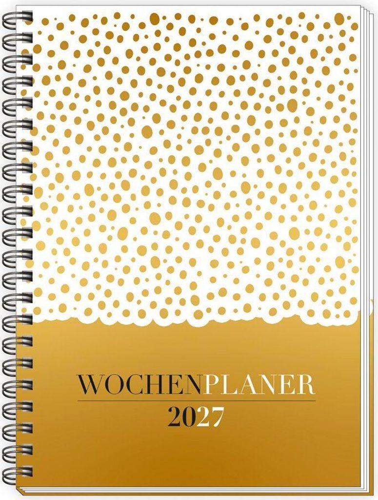 TRÖTSCH - Wochenplaner A5 mit Wire-O Gold 2027