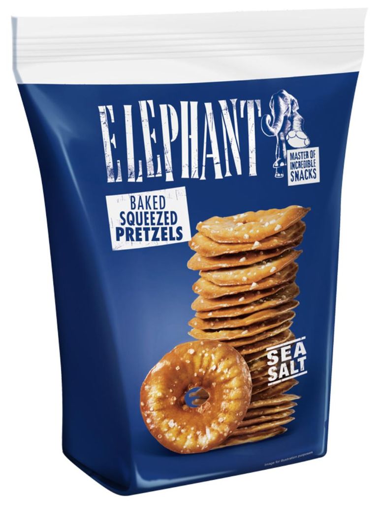 Alka Elephant Pečené mačkané preclíky s mořskou solí 80g Obrázek produktu 