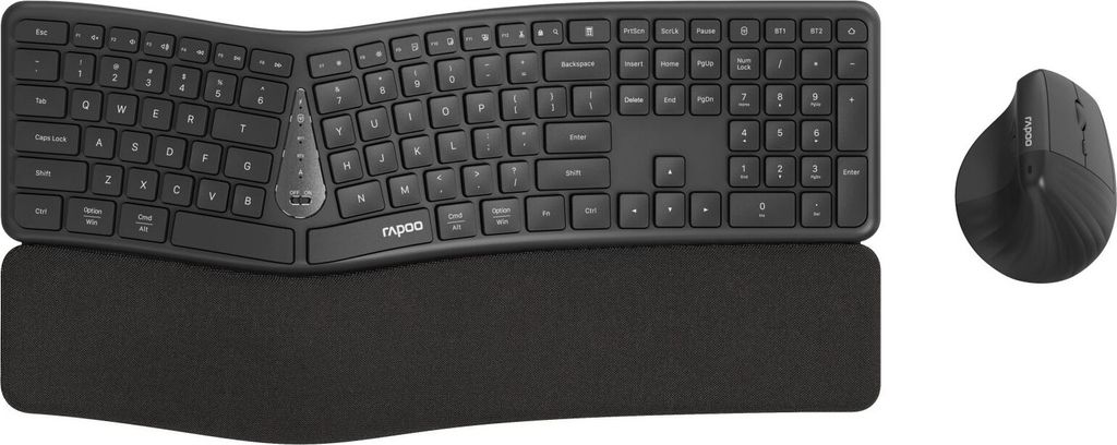 Rapoo 8810ME kabellose ergonomische Tastatur und Maus-Set Produktbild 