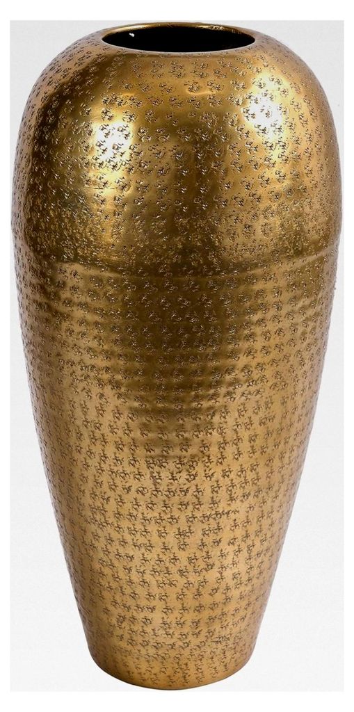 Vase Oriental 49cm Gold Hammerschlag Design Blumenvase Dekovase Wohnaccessoire