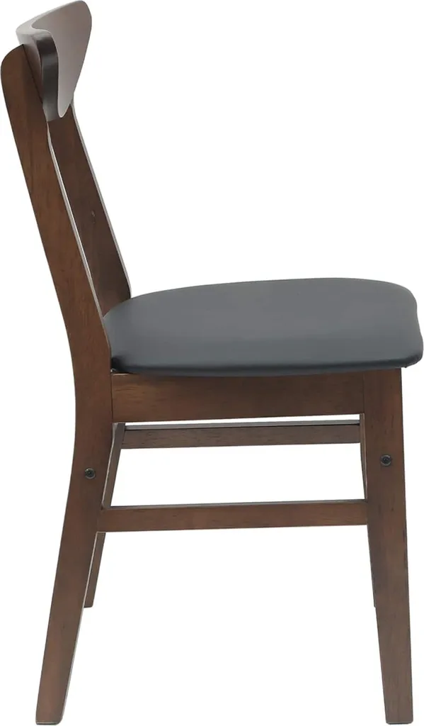 Chaise de salle à manger lot de 2 assises confortables marron clair - 6