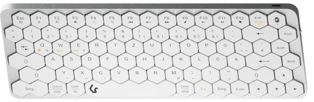 Clavier Bluetooth QWERTZ KeySonic KSK-5020BT-S pour Saisie Sans Fil