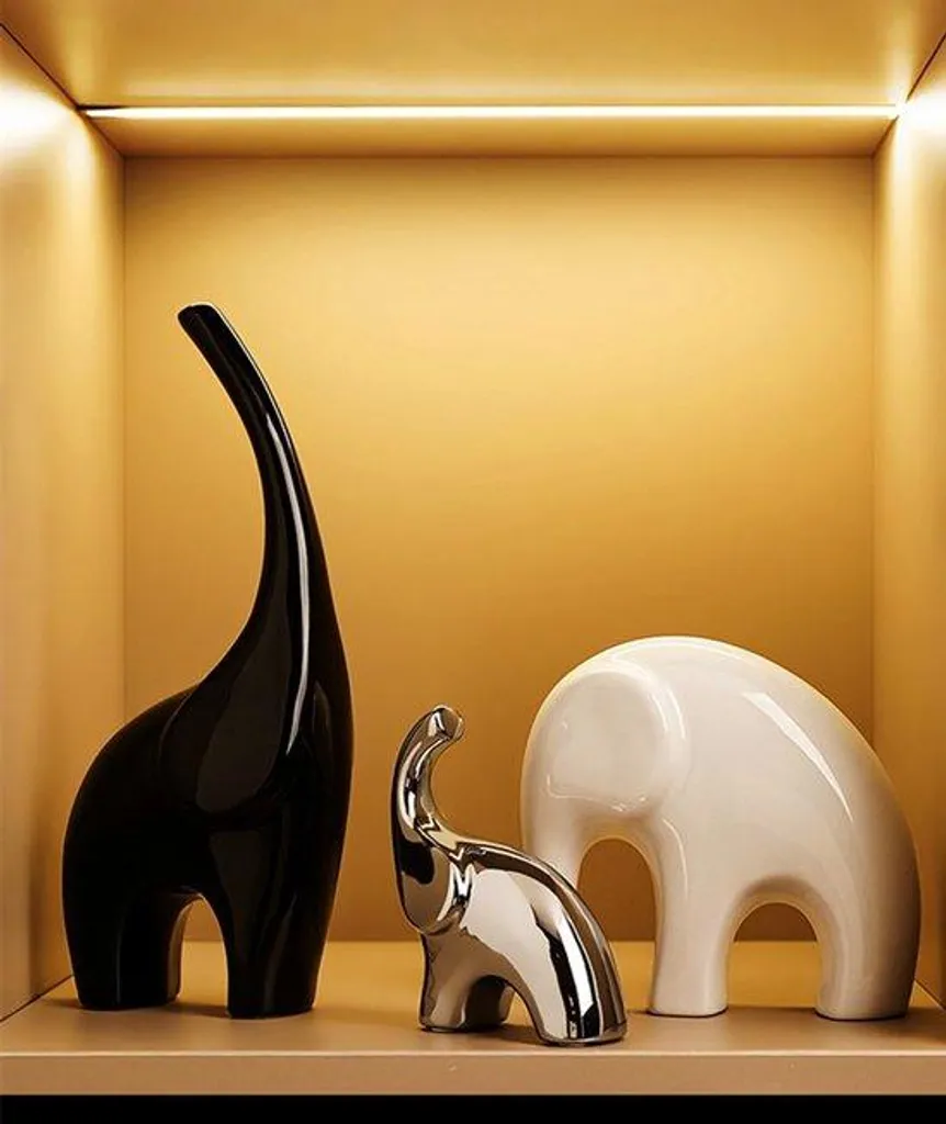 Statue de Trèfle Porte-Bonheur en Céramique Moderne pour Salon, 25cm