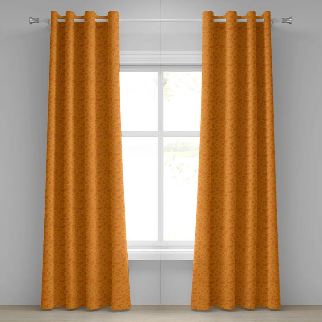 Offerta Tende Halloween ABAKUHAUS 280x245 Occhielli Arancioni