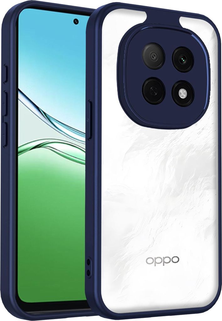 Hülle für Realme C63 5G/Realme V60 Transparente Rückseite TPU Bumper Stoßfest Handyhülle Blau