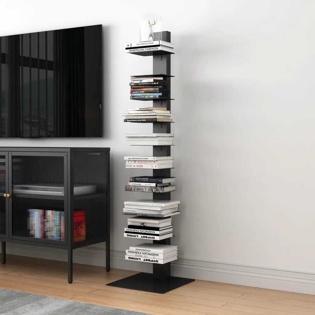 Étagère de bureau Eksjö noire 150 cm : Gagnez de la place avec style