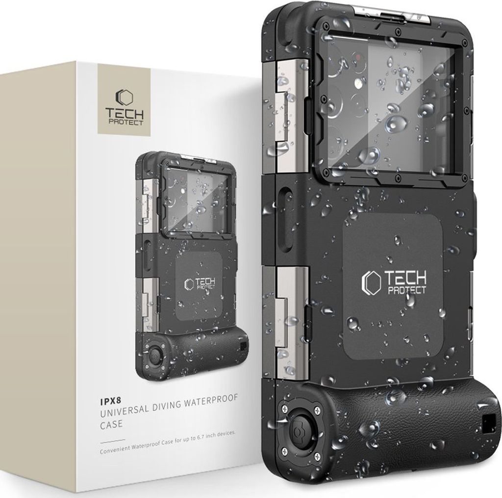 Tech-Protect Ipx8 Universal Wasserdichtes Tauchgehäuse Produktbild 