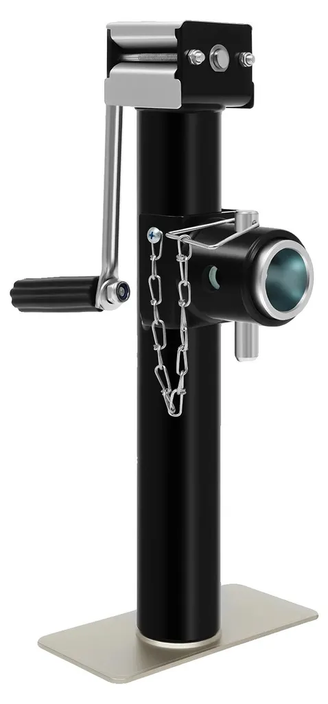 Cric stabilisateur à manivelle 1000kg noir avec course de 260 mm