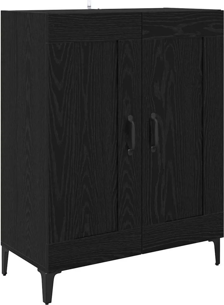 Offerta Credenza SYFAX Rovere Nero 90cm | Mobile Legno Multistrato
