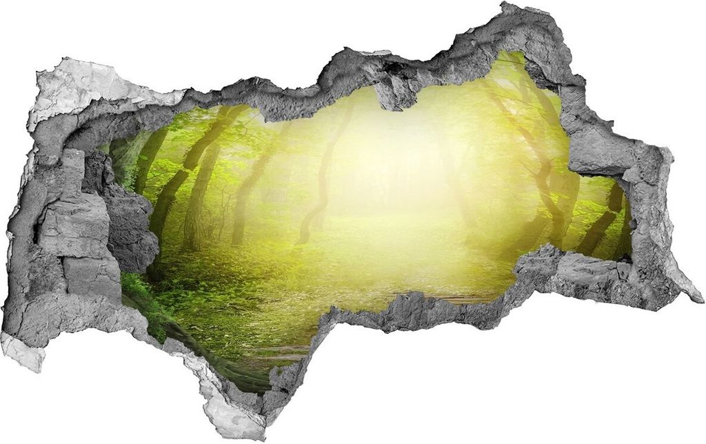 Selbstklebender Loch-3D-Aufkleber 95x73 cm Tunnel der Bäume