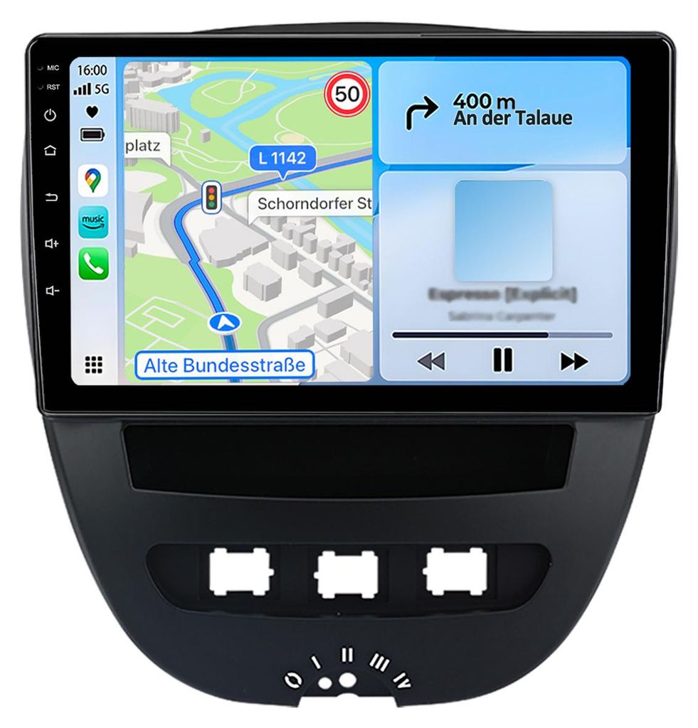 10-palcové 6+128GB Android autorádio pre Peugeot 107 Obrázok produktu 