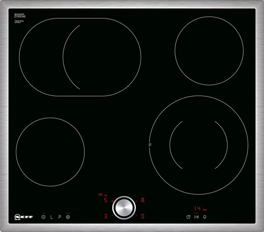Neff T16BT76N0, Schwarz, Integriert, Keramik, Glaskeramik, Produktbild 