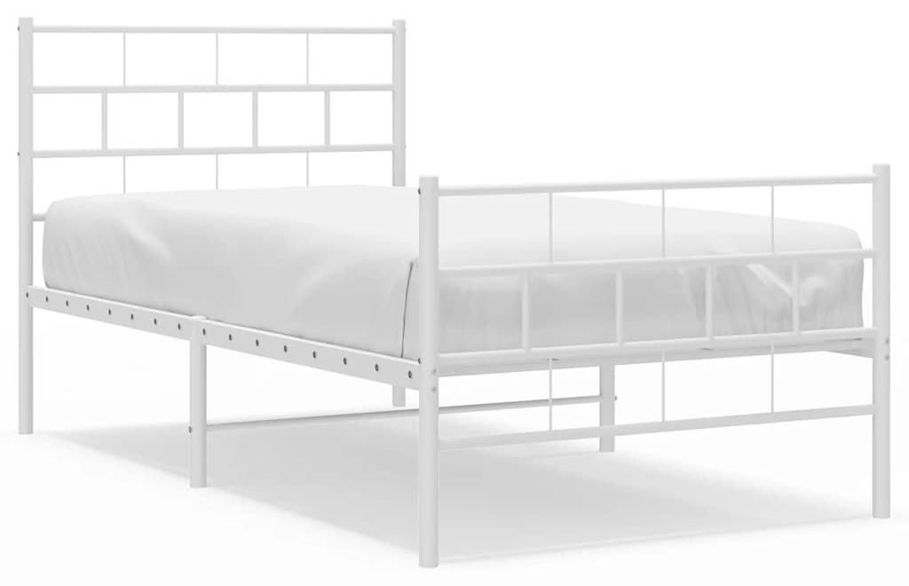 vidaXL Struttura letto con testiera e pediera in metallo Immagine del prodotto 