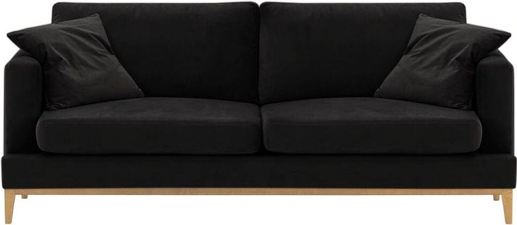 SLF24 - Dreisitzer-Sofa Covex Wood - schwarz - Velluto 20