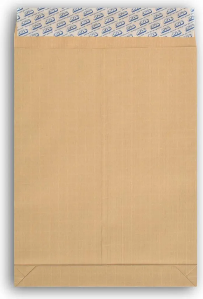 Enveloppe B4 kraft armé 130g indéchirable avec soufflets par 250