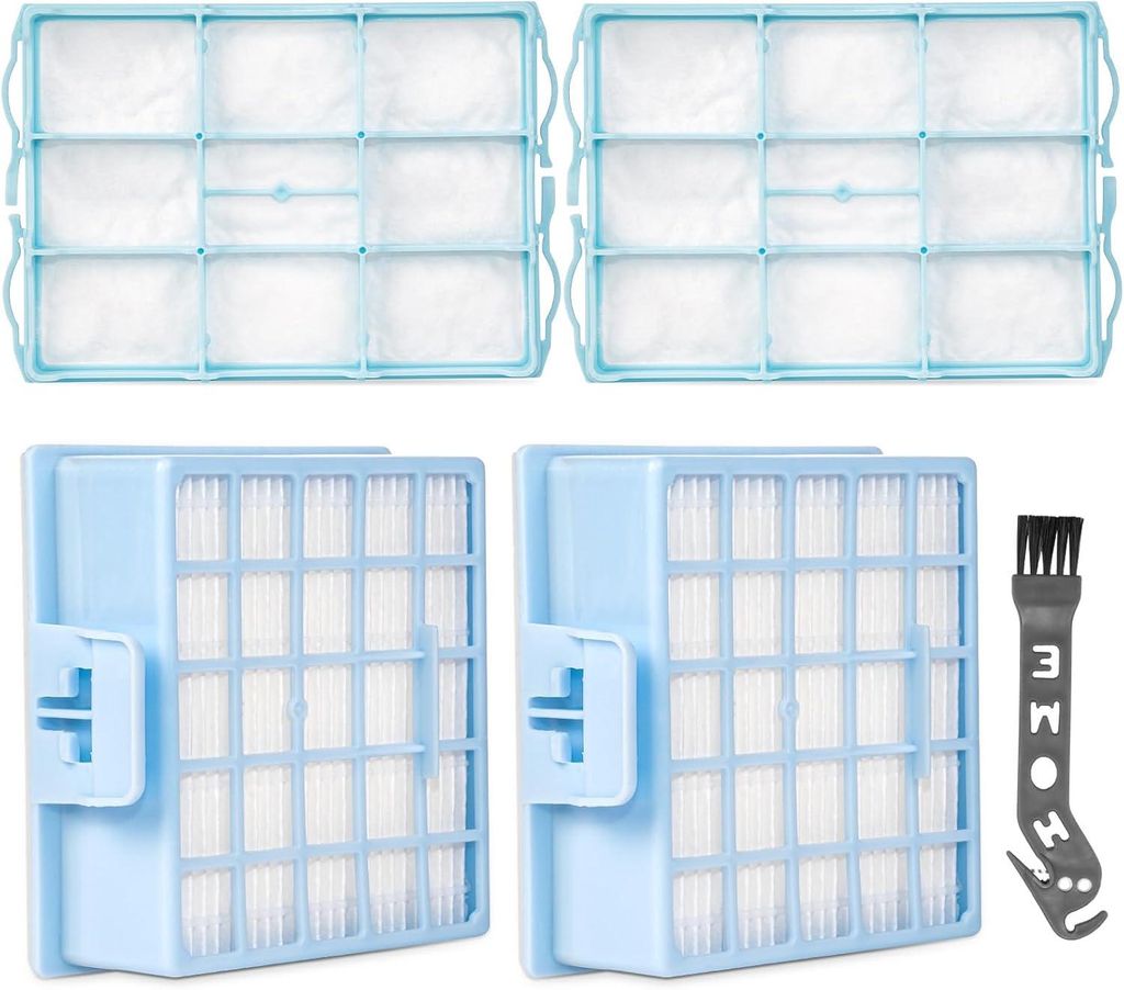 2x HEPA Filter+2x Motorschutzfilter für Siemens Synchropower VS06G VS06B VS06C VSZ3(Z3.0) Serie VSZ31423 VSZ31455 VS06G2410 VSZ3XTRM11, Geeignet f...