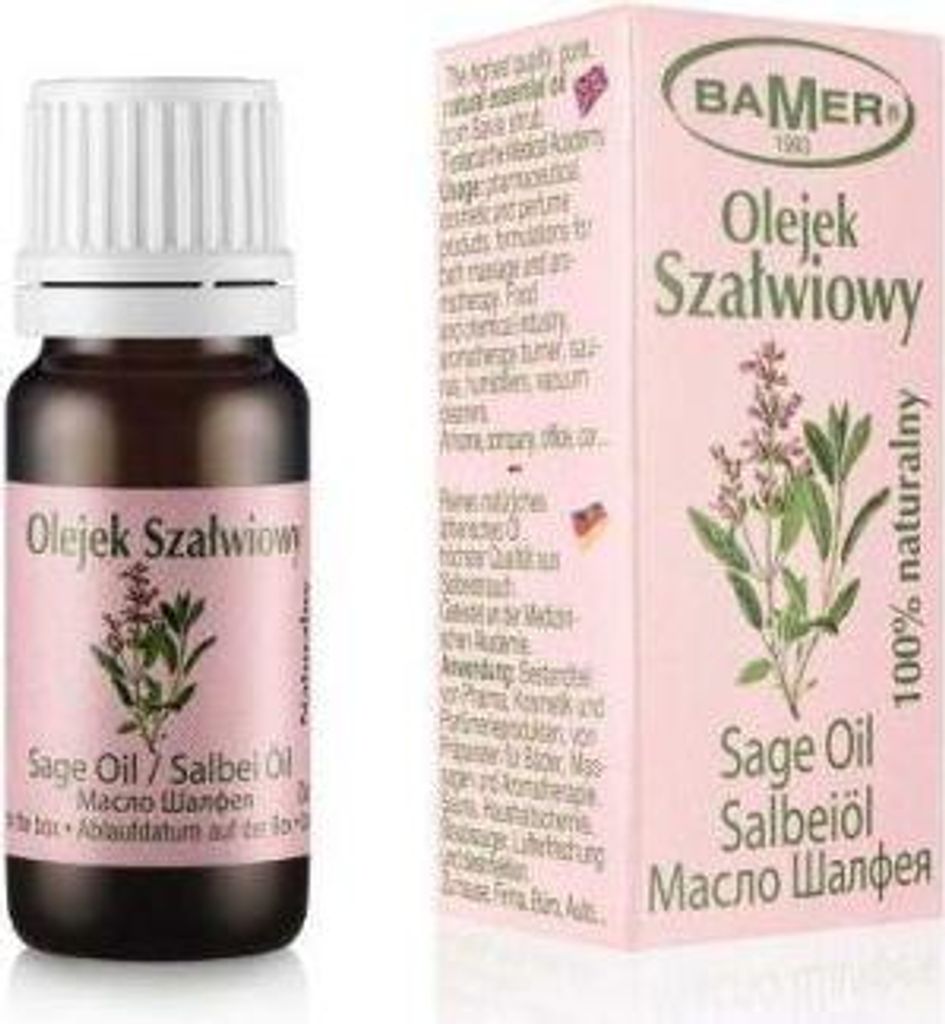 BAMER | Duftöl in Glasflasche 7 ml – Salbeiduft – Raumduft & Aromatherapie – Ideal für Duftstäbchen, Massagezusatz