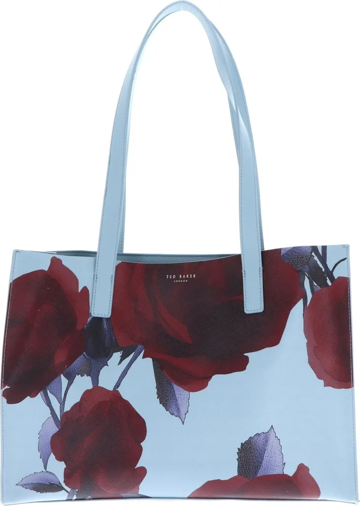 Ted Baker borsa a tracolla borsa shopper Elyanaa Elongated Rose Print Icon Bag Mid Blue multicolore