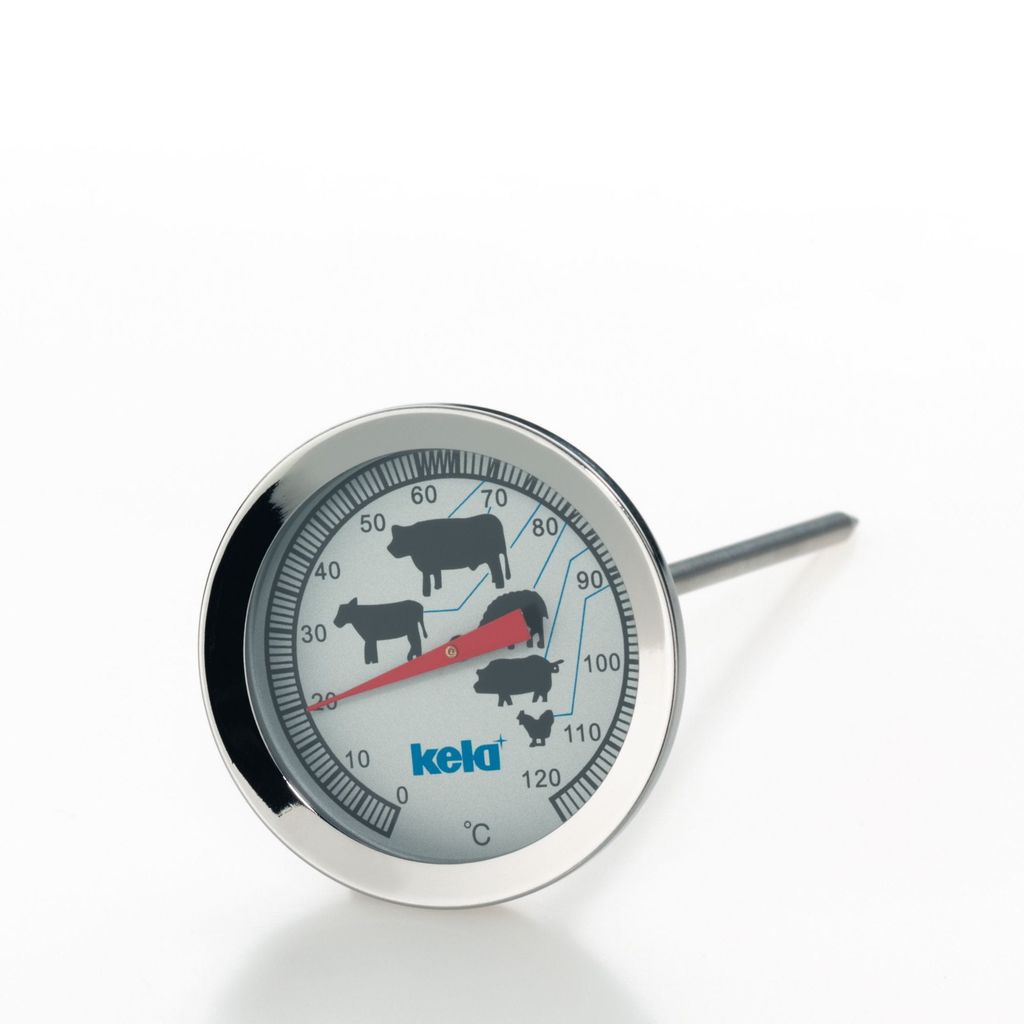 Kela Fleischthermometer Punkto Edelstahl 18/10 0-120° 5cmØ, Produktbild 