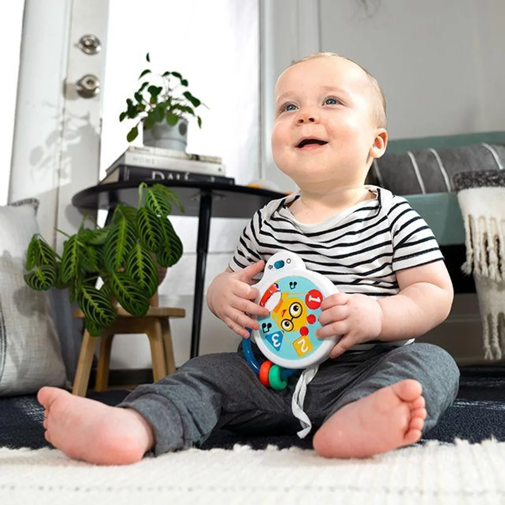 Jouet Musical Éducatif Tambour Interactif pour Bébé Baby Einstein Bleu