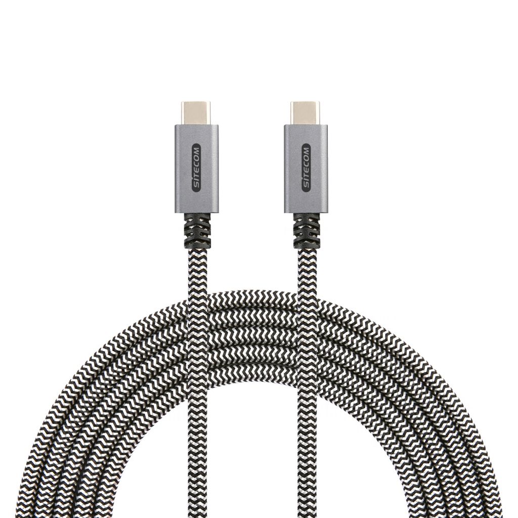 Sitecom CA-002 USB Kabel USB 3.2 Gen 1 (3.1 Gen 1) 2 m USB C Schwarz, Weiß