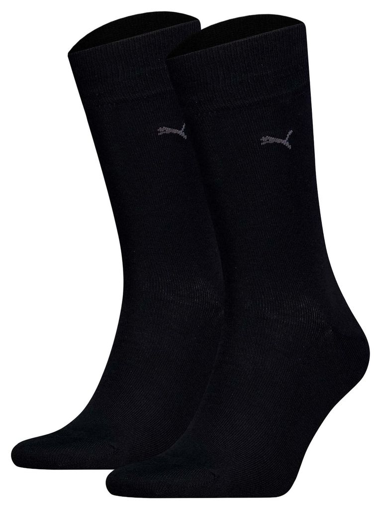 PUMA Herren Socken, 2er Pack - Classic, Kurzsocken, Logo, einfarbig Schwarz 39-42