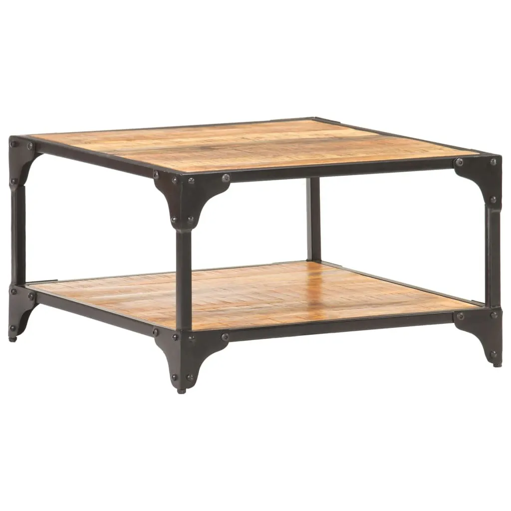 vidaXL Tavolino 60x60x35 cm in Legno Massiccio di Mango - Finitura Grezza