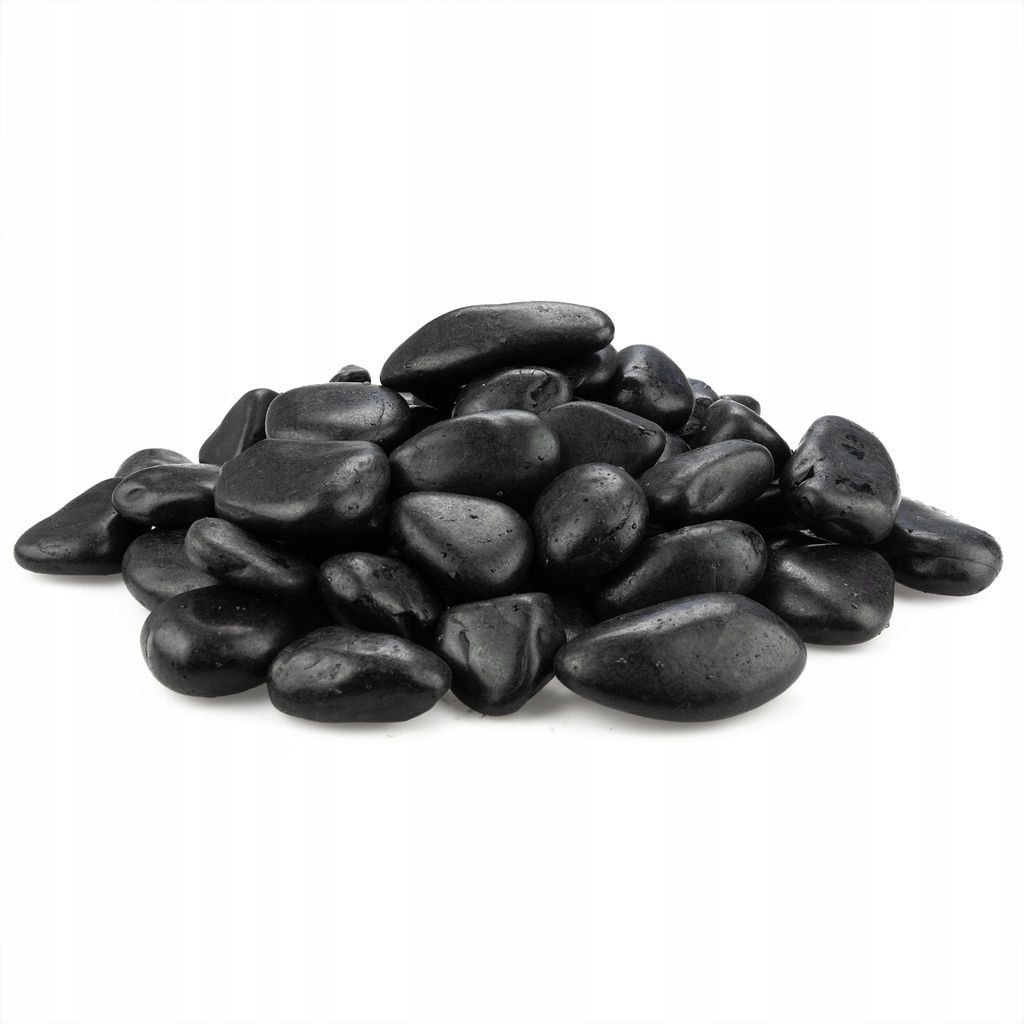 Aquarium Deko Steine Glaenzend 4-8 cm Schwarz 5kg Produktbild 