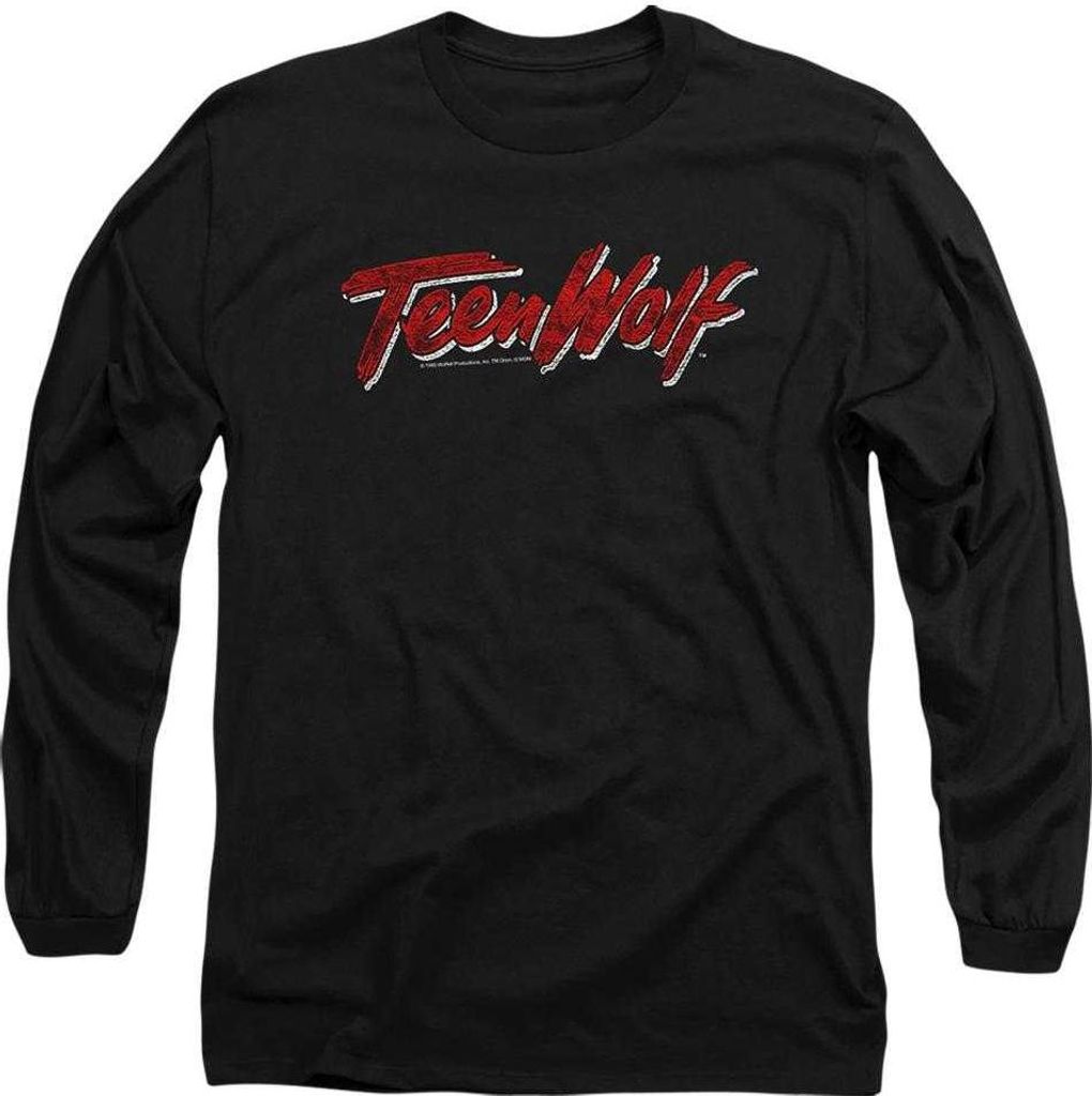 Teen Wolf - "Scrawl" T-Shirt für Herren/Damen Uni, Langärmlig TV28657 (M) (Schwarz)