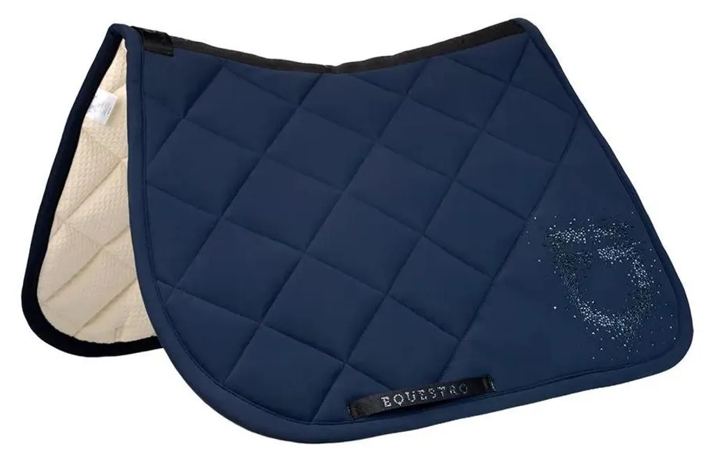Tapis Equestro Stones Edition Bleu Full avec bordure scintillante CSO