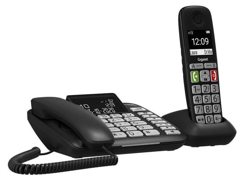 Gigaset DL780 Plus DECT/Analog-Telefon Anrufer-ID Schwarz Produktbild 