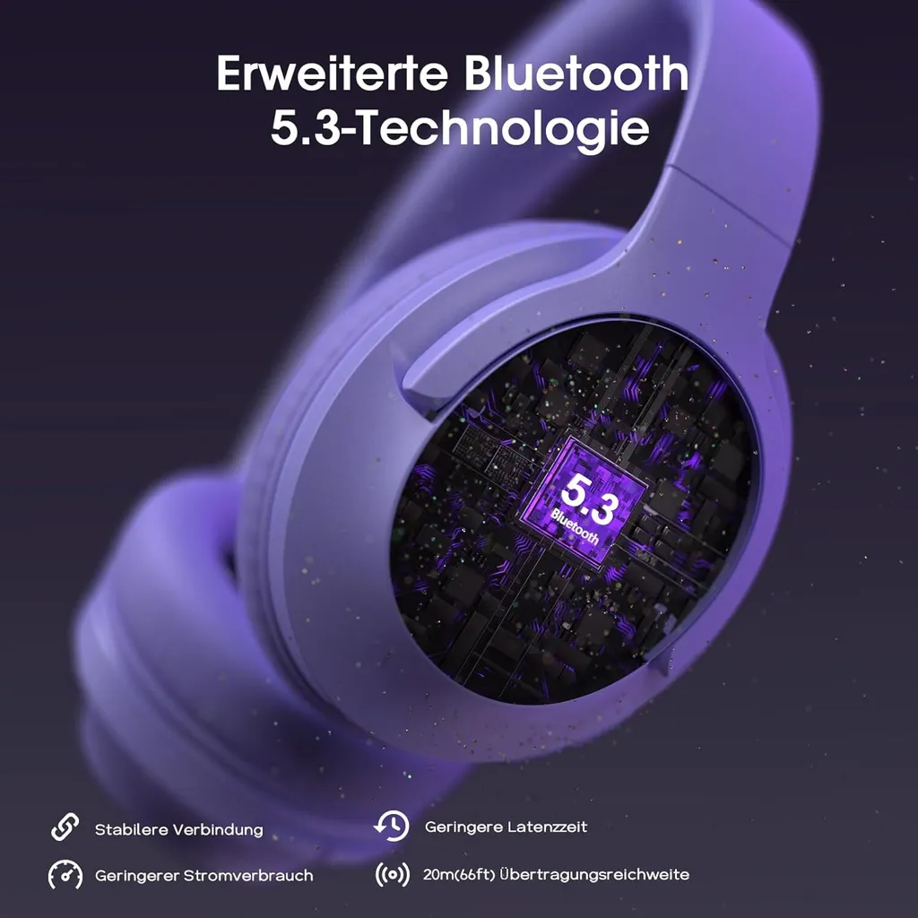 Cuffie Business Bluetooth 80 Ore Multipoint per Ufficio e Casa - 5