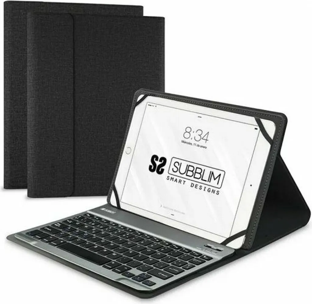Clavier Bluetooth Subblim Keytab Pro Noir : Étui Universel Fine et Rigide - 3