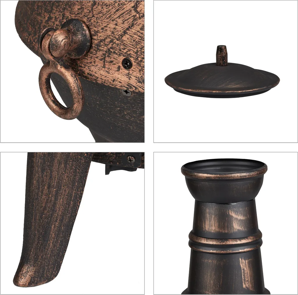 Chauffage de Terrasse Extérieur Bronze - Créez un Coin Feu Convivial - 8