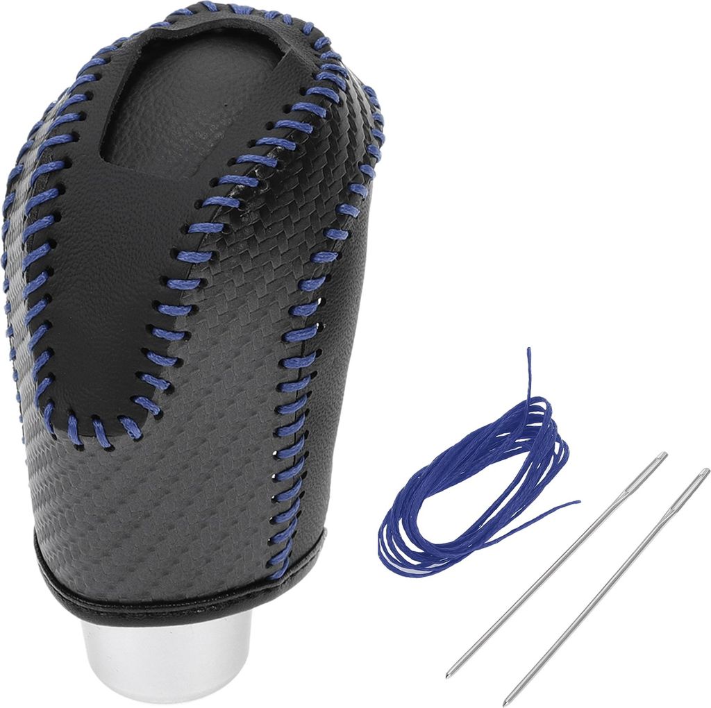 1 Stück Schaltknaufabdeckung für Volkswagen Taos 2022-2023 Anti-Rutsch Kunstleder Schwarz Carbonfaser Blau Schaltgriff Schutz