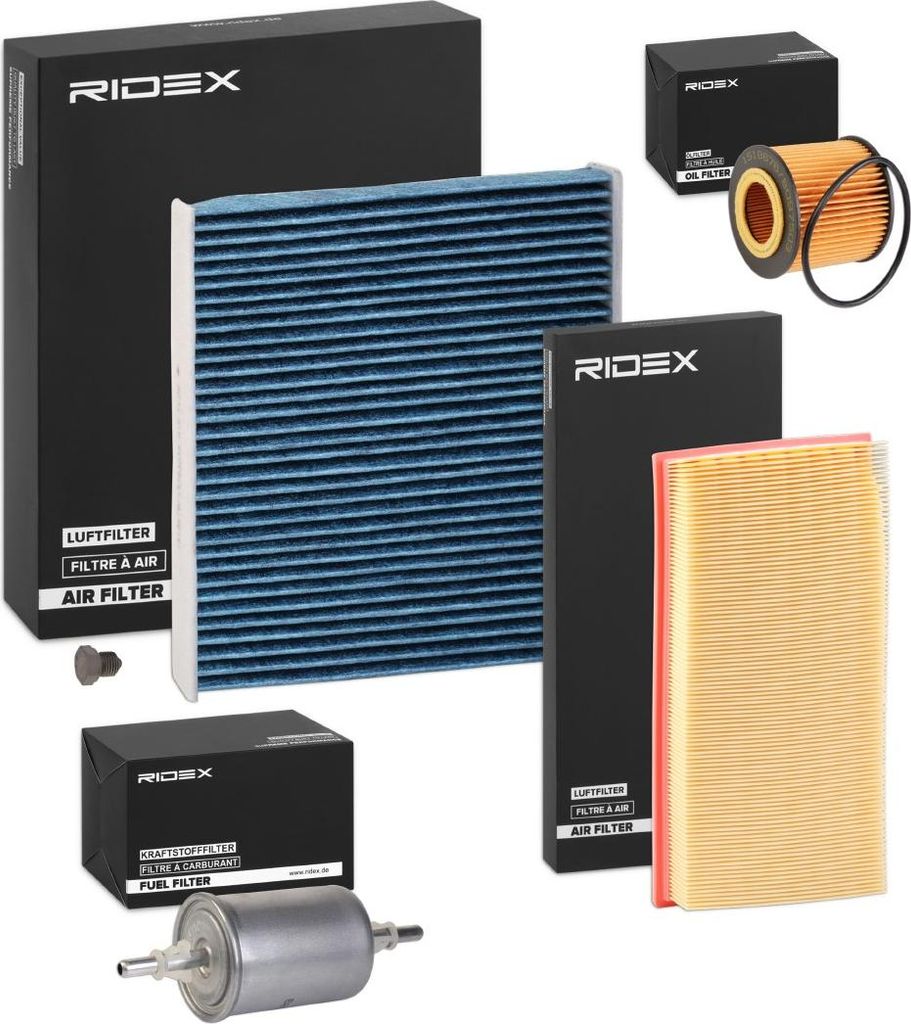 RIDEX Filterset Inspektionspaket Filtersatz für VW POLO (9N) für SEAT Ibiza III Schrägheck (6L)