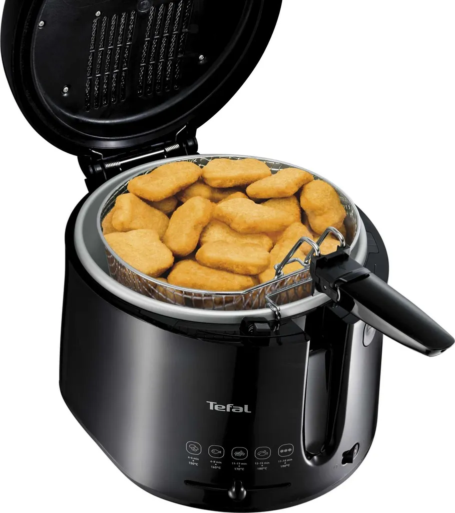 Friteuse traditionnelle Tefal FF1078 noire avec thermostat réglable
