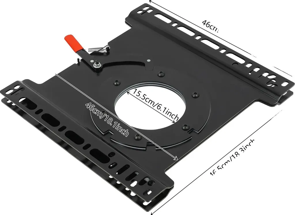 Base pivotante de siège rotation 360° en acier robuste noir universel