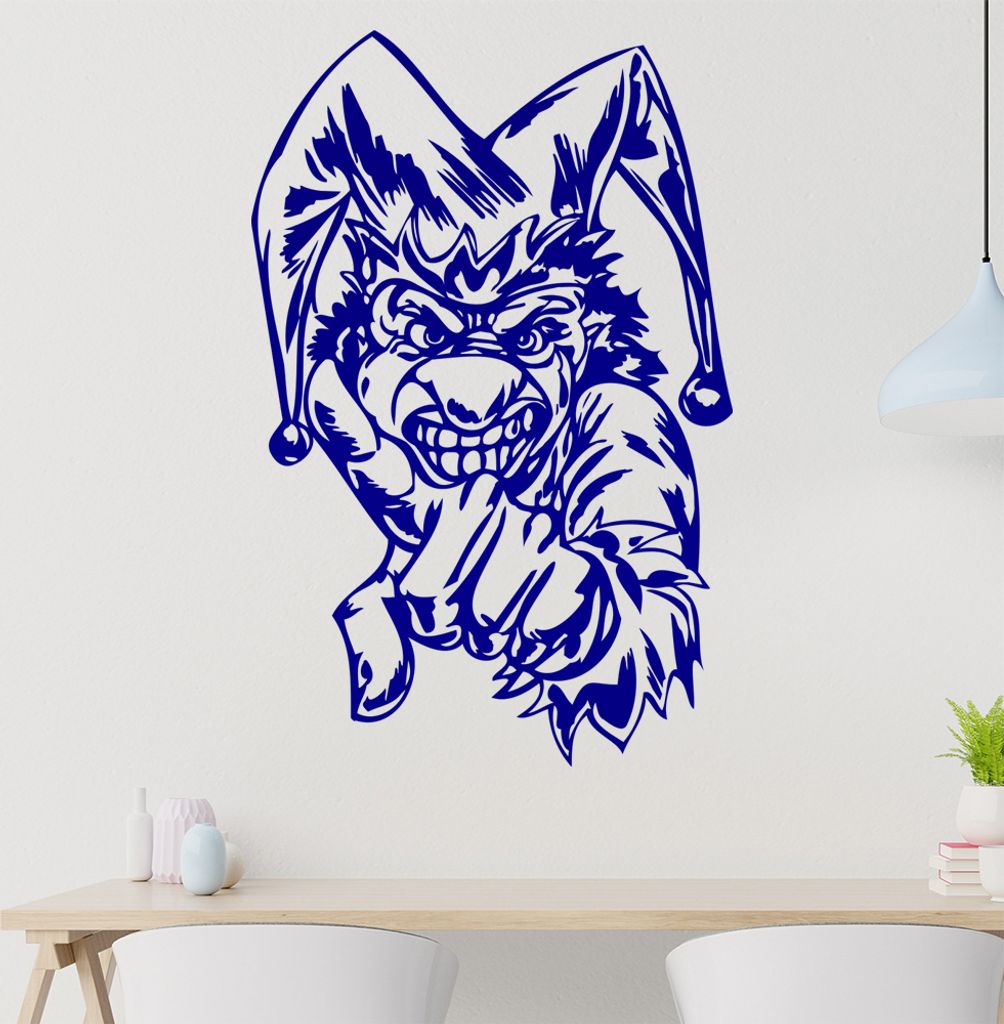 Harlekin Wandtattoo in 6 Größen - Wandaufkleber Wall Sticker - Dekoration, Küche, Wohnzimmer, Schlafzimmer, Badezimmer