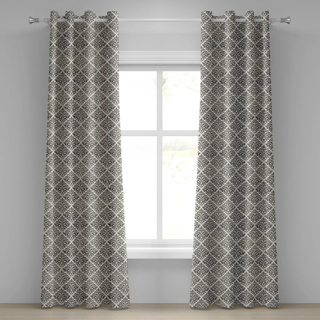 Set 2 Tende ABAKUHAUS Damasco Vintage 280x225cm | Tessuto Microfibra
