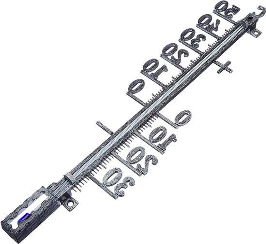 Thermomètre robuste en métal 12.5002.50 pour météo intérieure extérieure