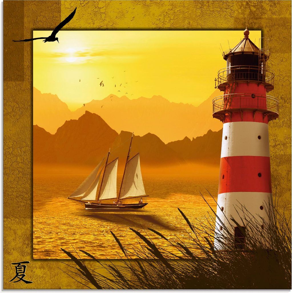 ARTland Glasbild Serie vier Jahreszeiten - Sommer Größe: 30x30 cm