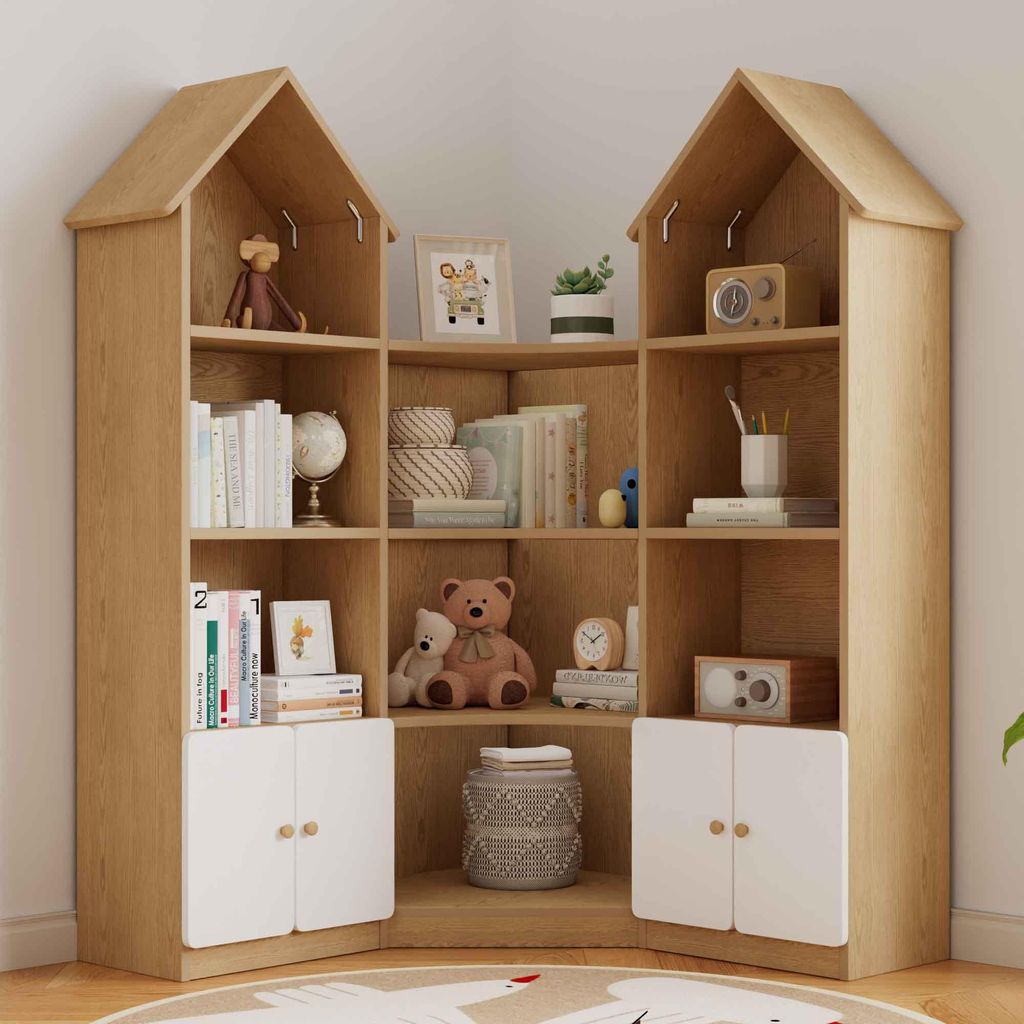 Hoekrek voor kinderkamer, in de vorm van een huis, Productafbeelding 