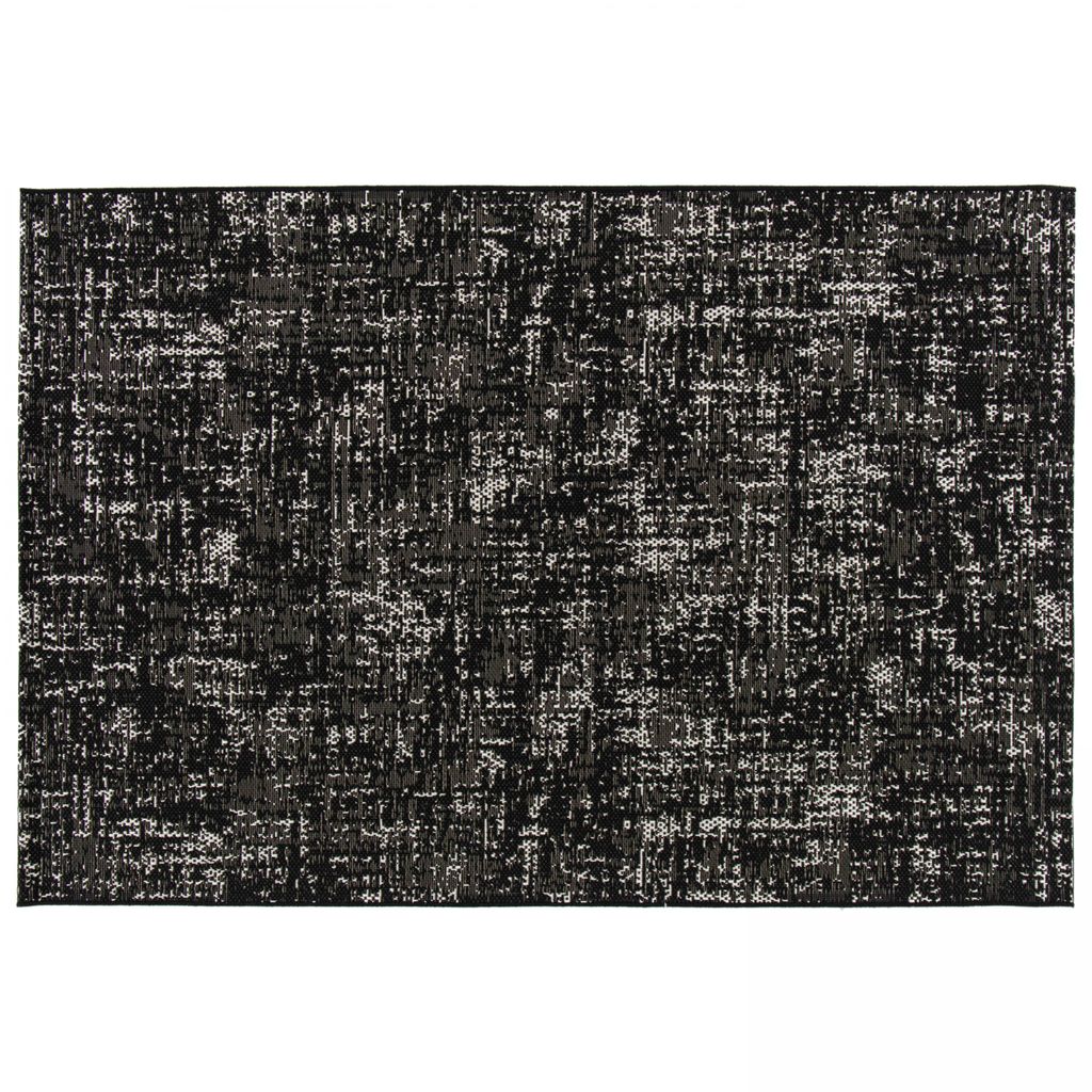 Outdoor-Teppich aus Polypropylen 120 x 170 cm schwarz - Oviala Hella